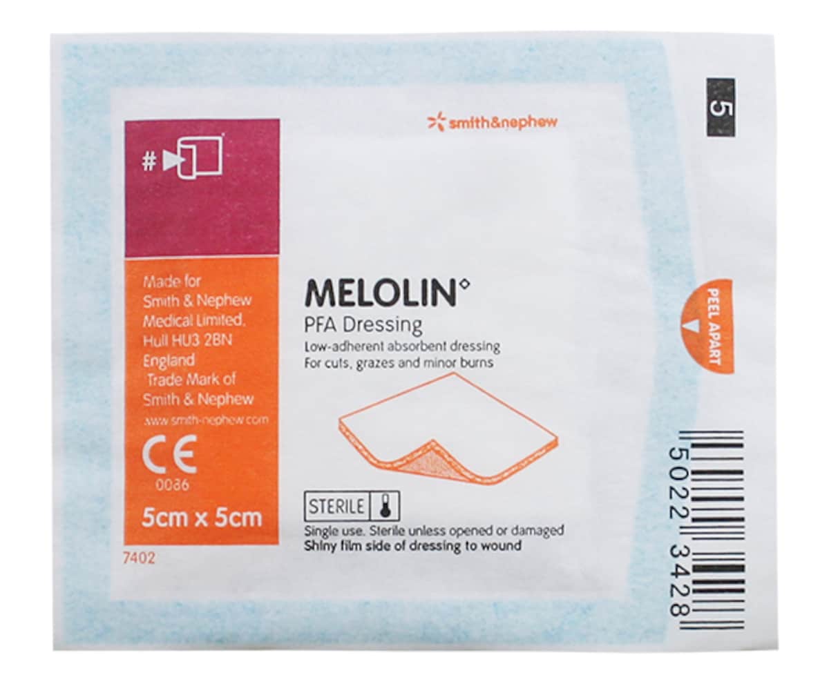 Smith & Nephew Melolin Absorbent Dressing 5cm x 5cm 1 Pack