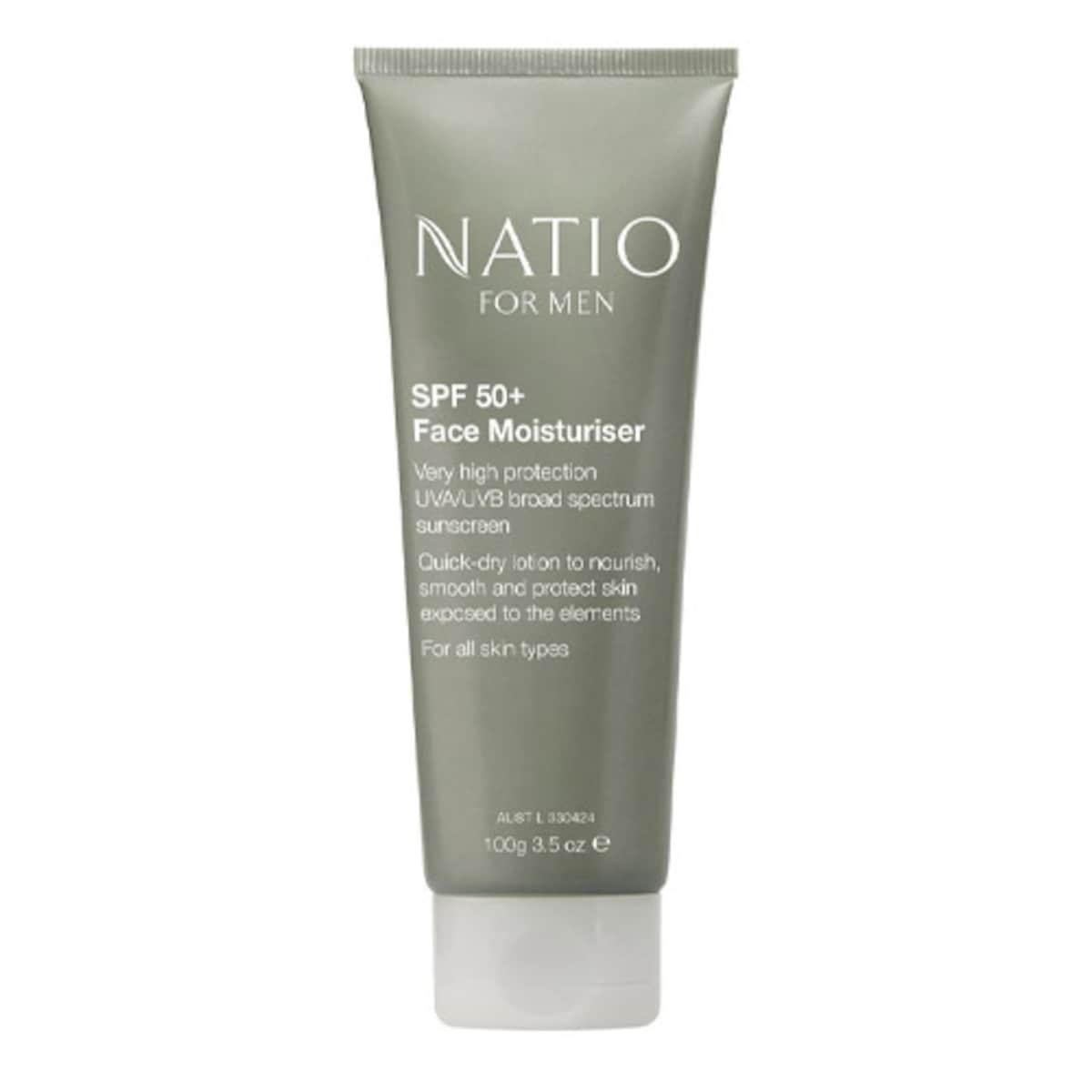 Natio for Men SPF50+ Face Moisturiser 100g
