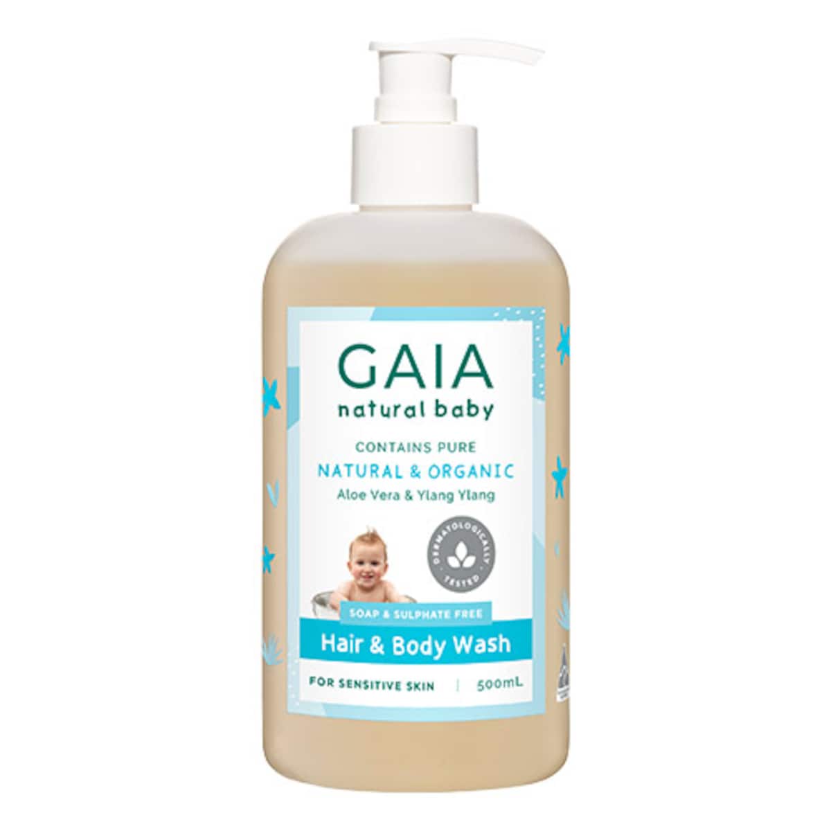 Gaia Natural Baby Hair & Body Wash 500ml