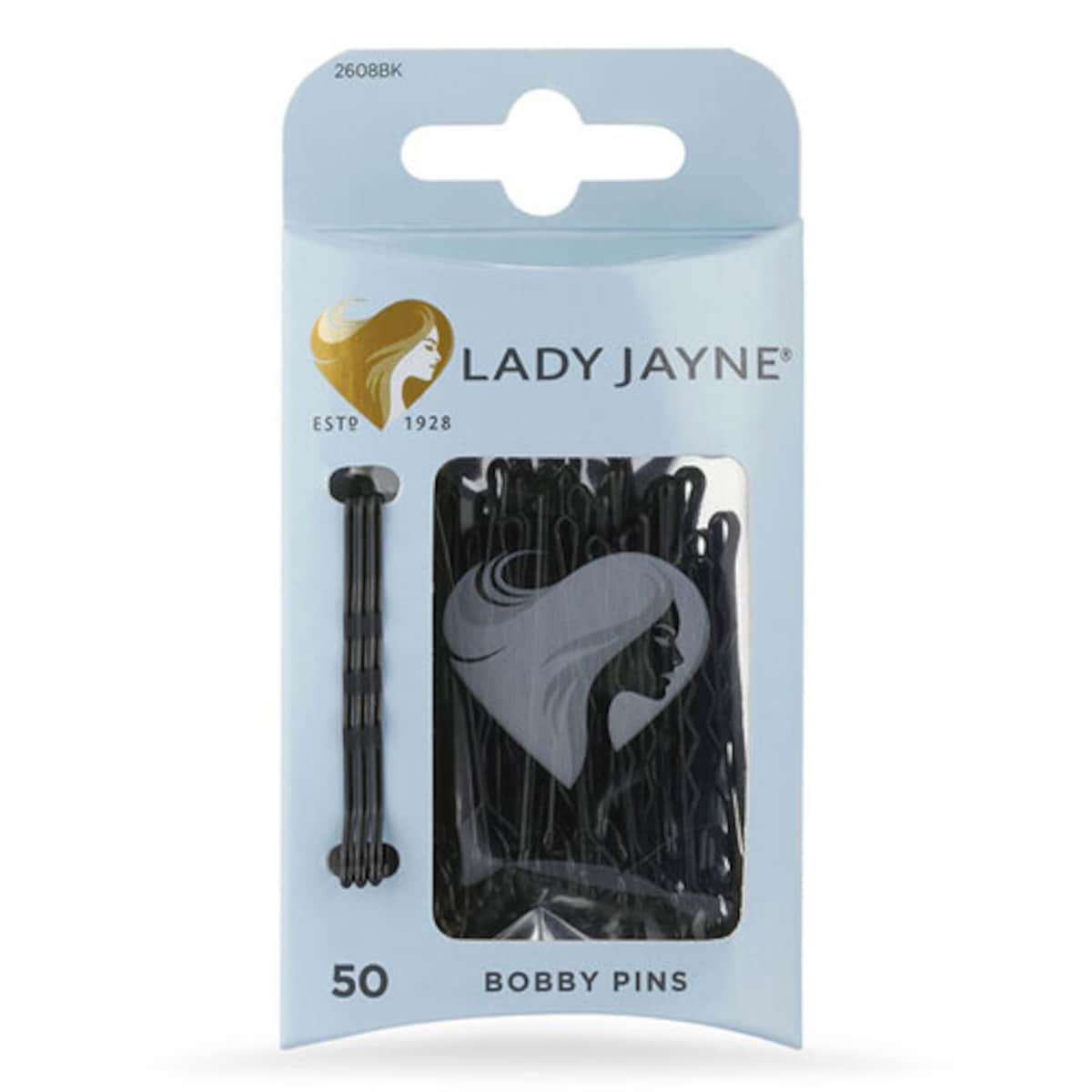 Lady Jayne Bobby Pins Black 4.5cm 50 Pack