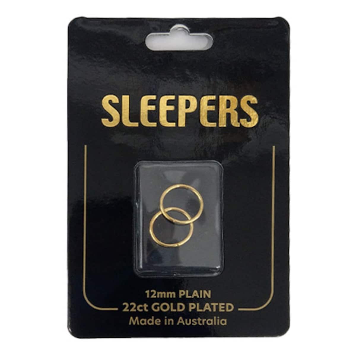 Studex Plain Small 12mm Sleeper Earring Gold 1 Pair