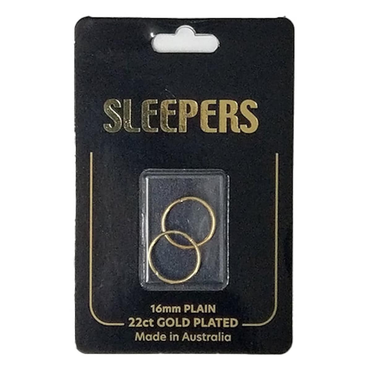 Studex Plain Sleeper Earrings Gold Plated Large 16mm - 1 Pair