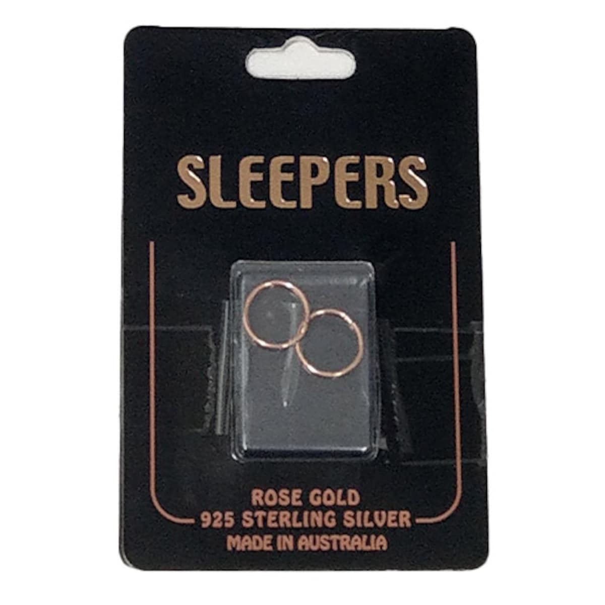 Studex Plain Sleeper Earrings Small 12mm Rose Gold 1 Pair