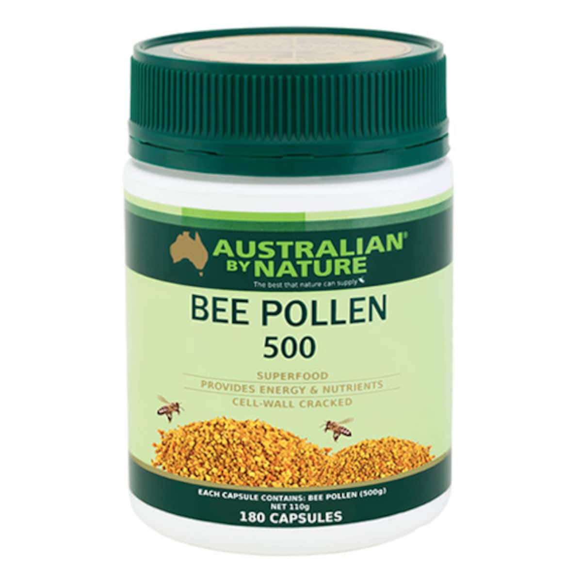 Australian by Nature Bee Pollen 500mg 180 Capsules