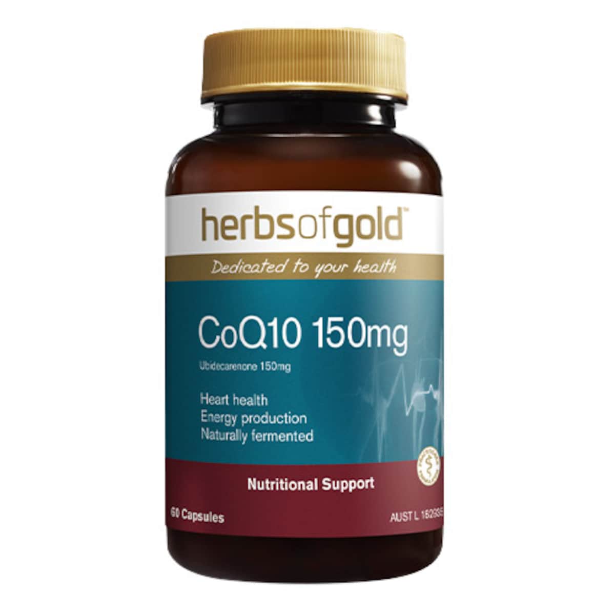 Herbs of Gold CoQ10 150mg 60 Capsules