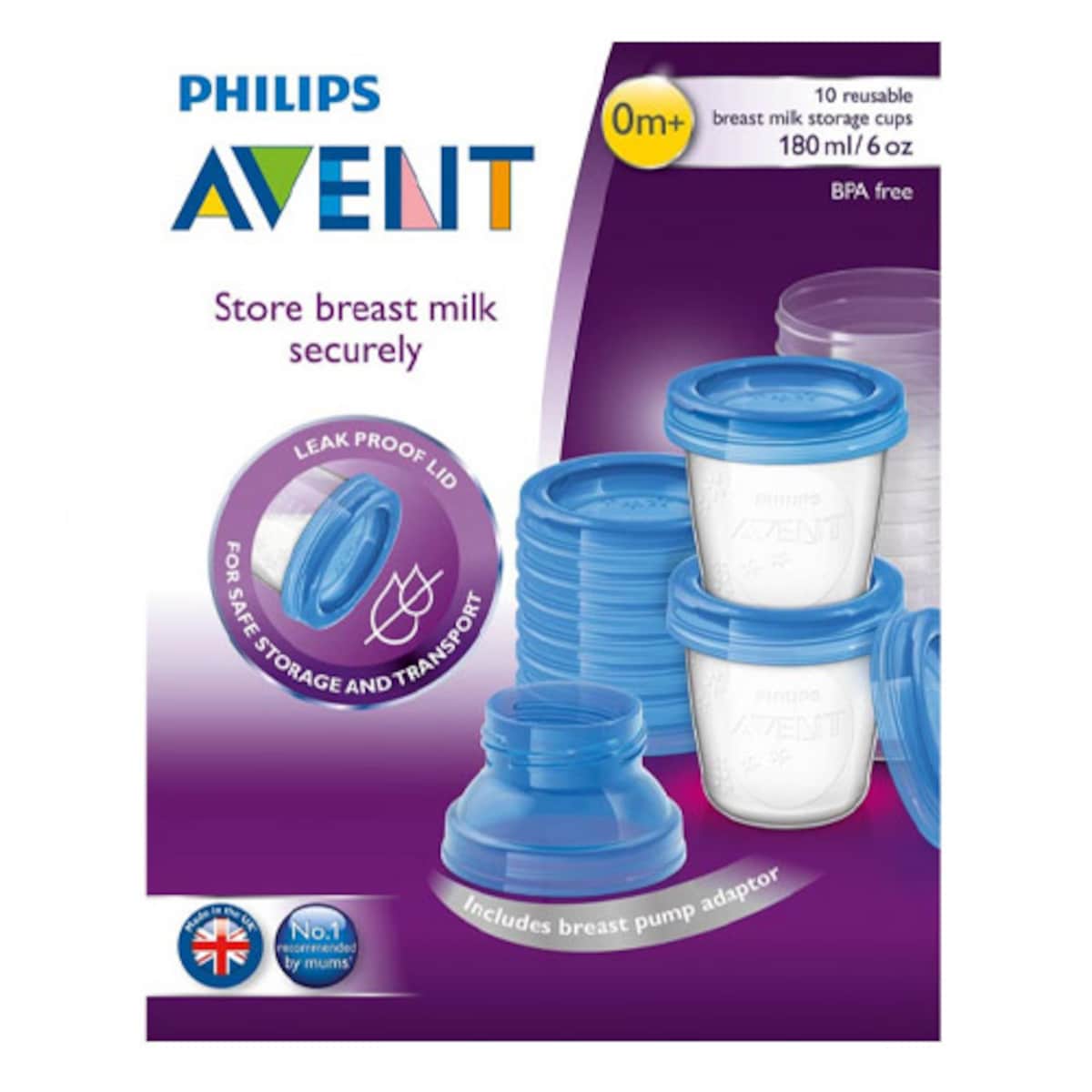 Avent Breastmilk Storage Containers 180ml 10 Pack