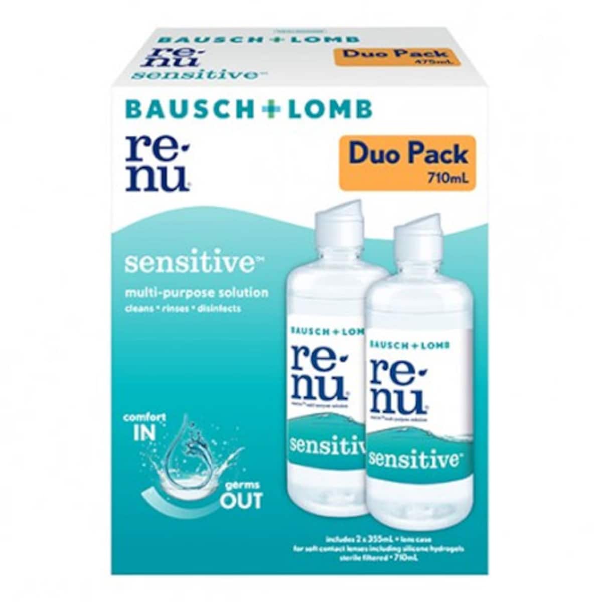 Bausch & Lomb Renu Sensitive Contact Lens Solution 2 x 355ml