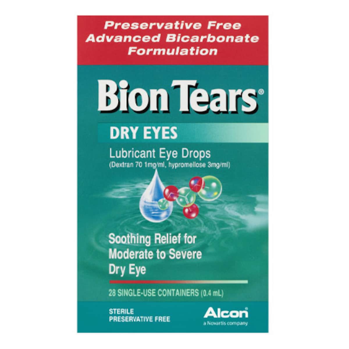 Bion Tears Lubricant Eye Drops 0.4ml x 28 Vials
