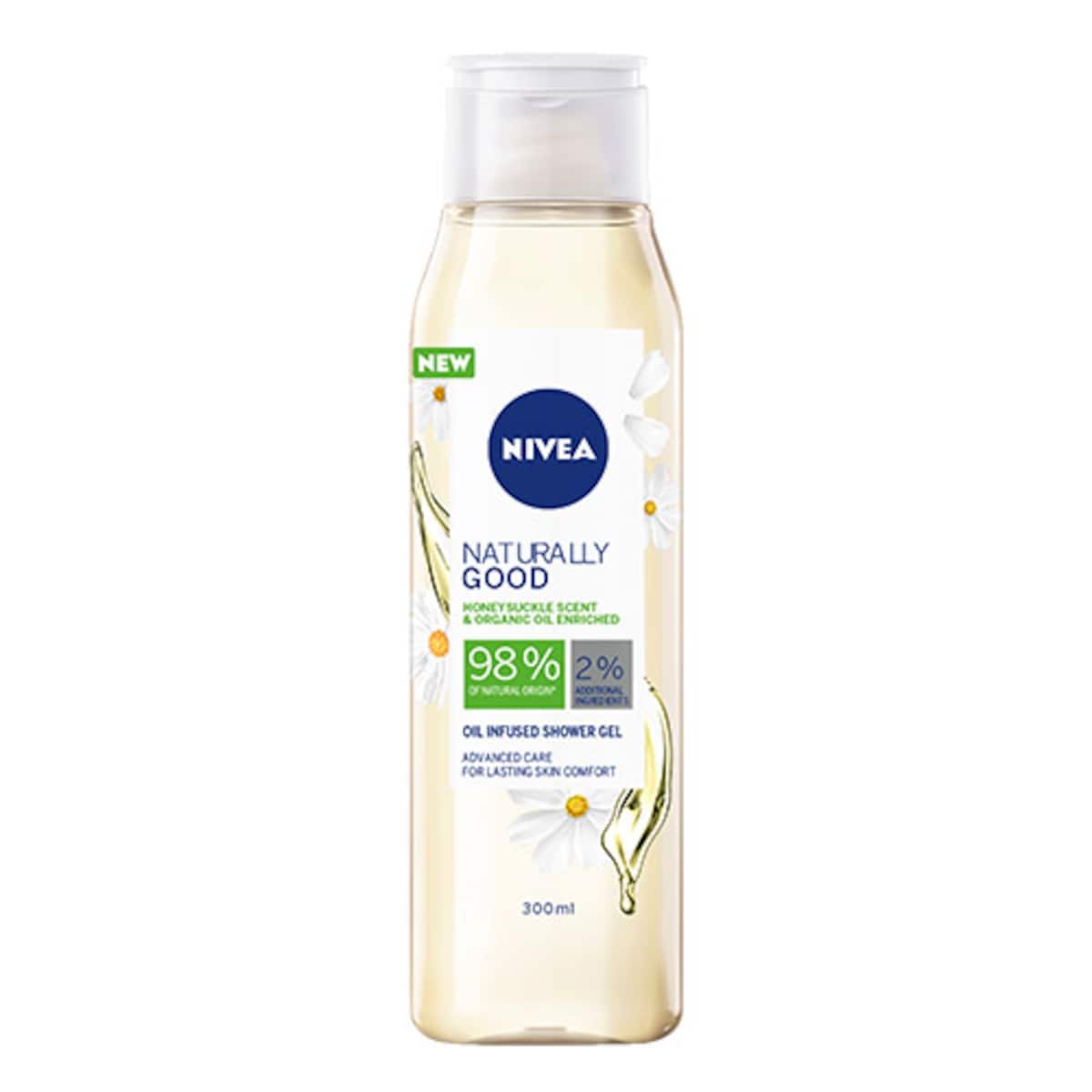 Nivea Naturally Good Honeysuckle Scent & Organic Oil Shower Gel 300ml