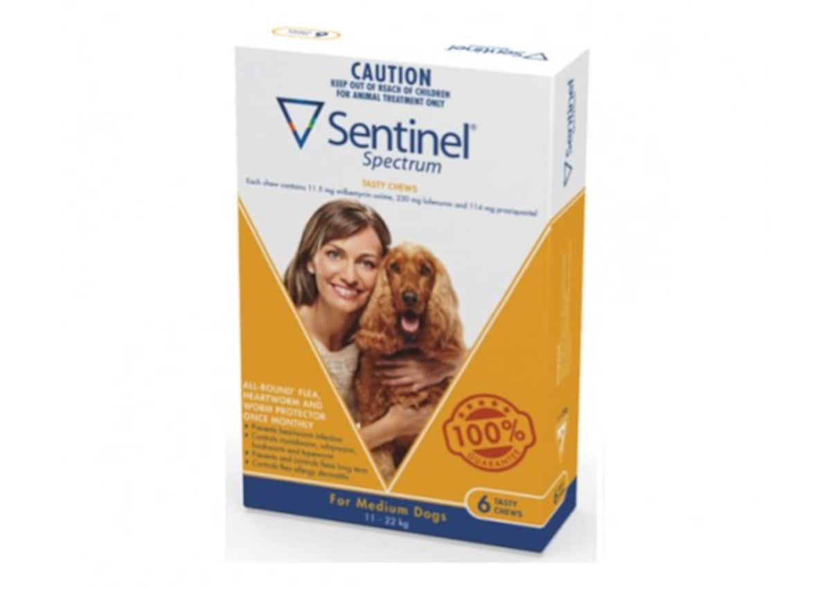 Sentinel Spectrum for Medium Dogs 11-22kg Yellow 6 Tasty Chews