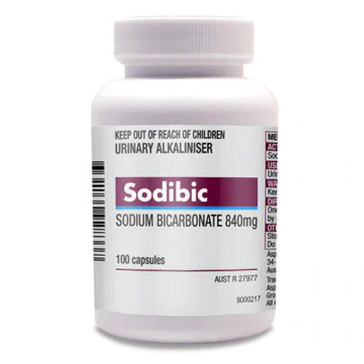 Sodibic Sodium Bicarbonate 840mg 100 Capsules