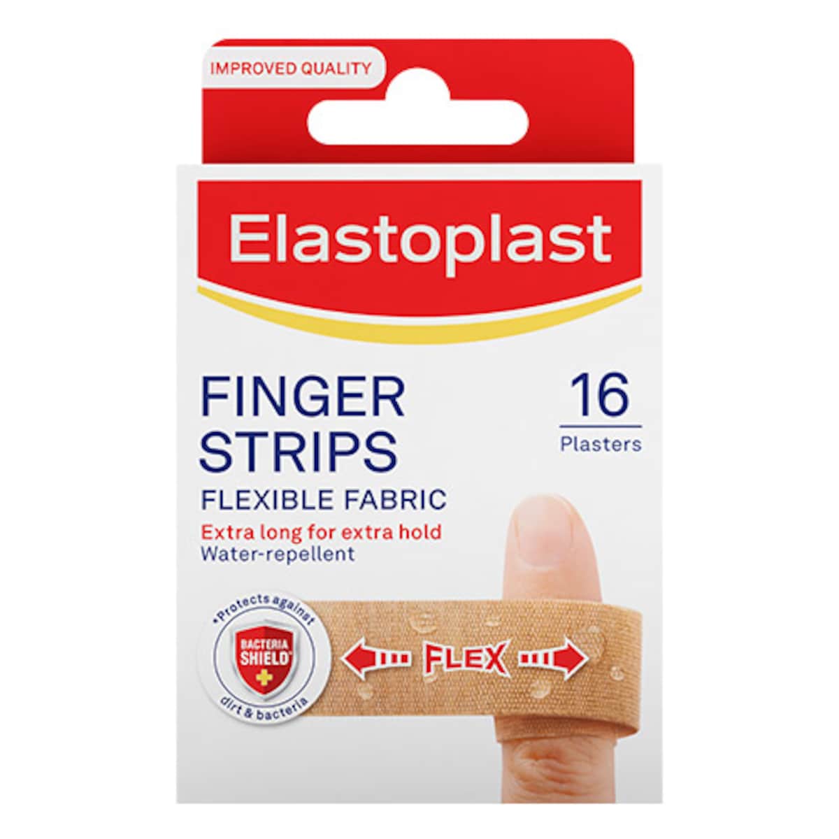 Elastoplast Flexible Fabric Finger Strips 16 Pack