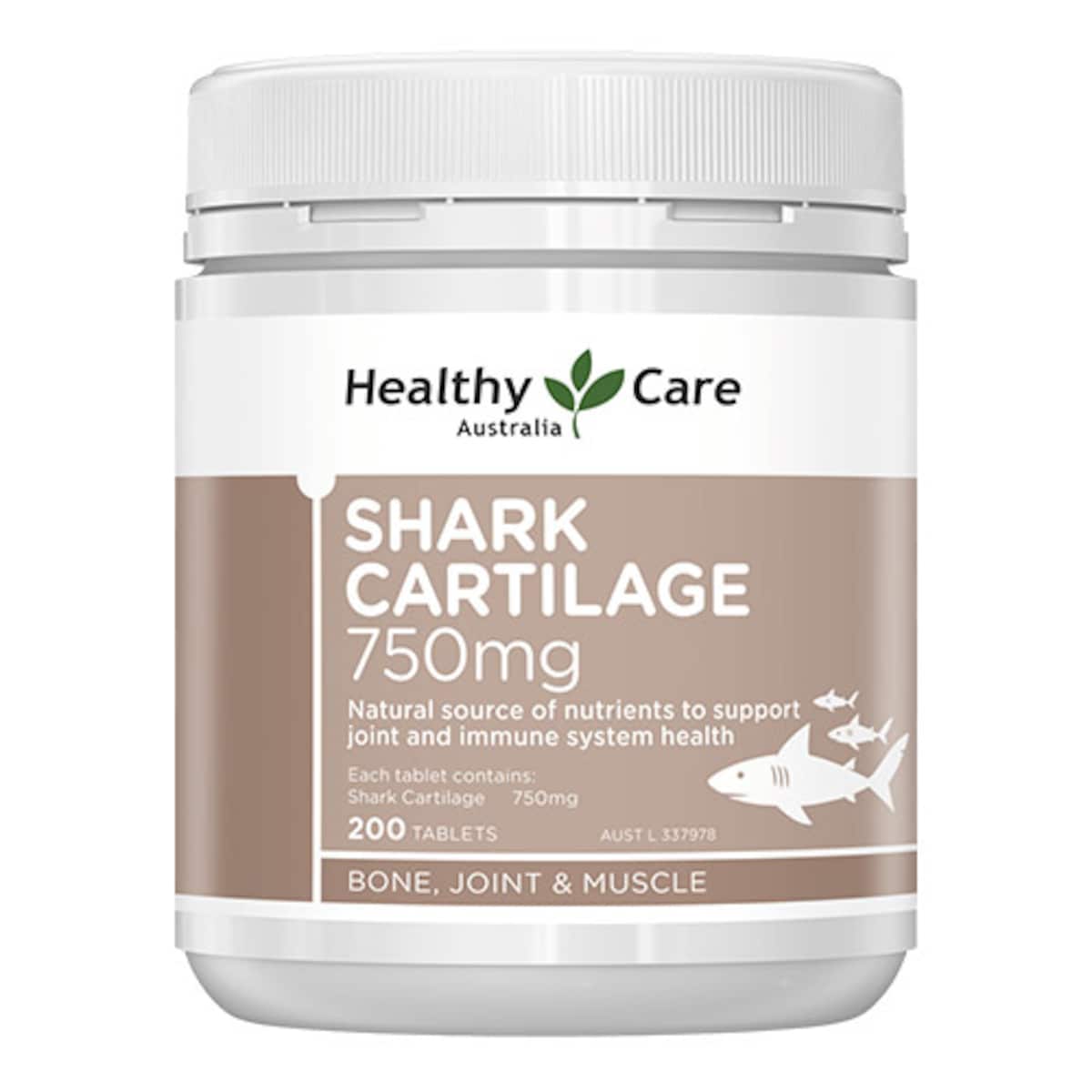 Healthy Care Shark Cartilage 750mg 200 Tablets