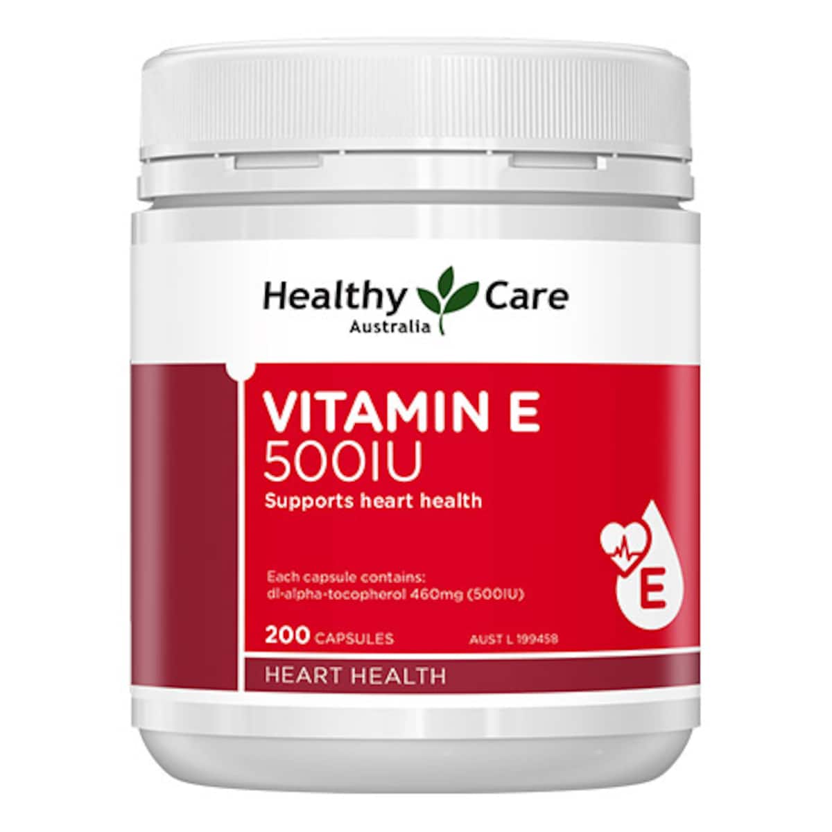 Healthy Care Vitamin E 500IU 200 Capsules