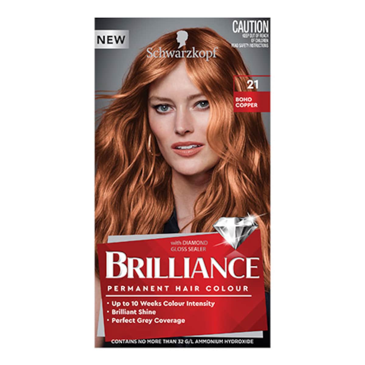 Schwarzkopf Brilliance Permanent Hair Colour 21 Boho Copper