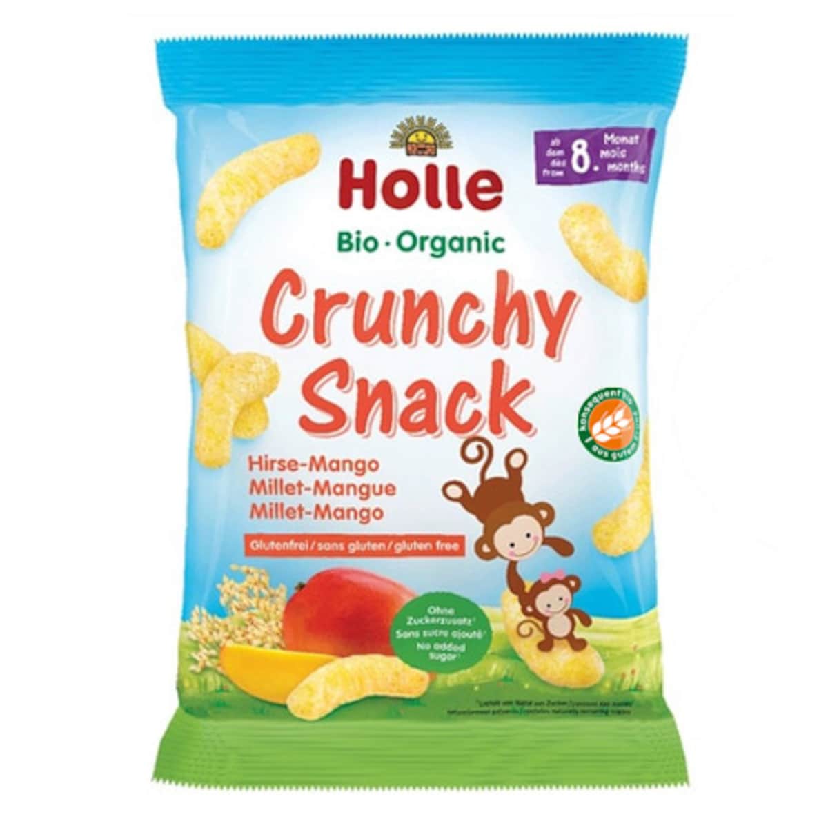 Holle Organic Millet Mango Crunchy Snack 25g
