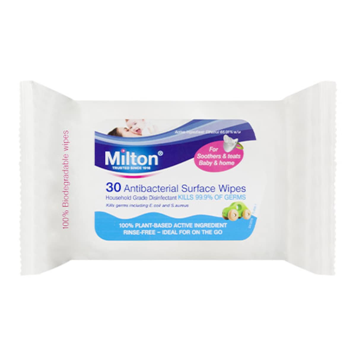 Milton Antibacterial Surface Wipes 30 Pack