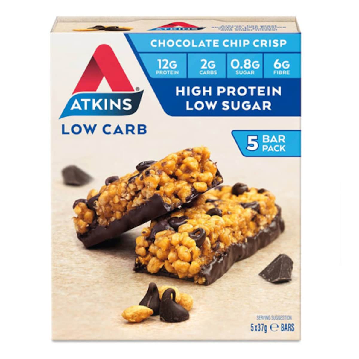 Atkins DayBreak Chocolate Chip Crisp Bars 5 Pack