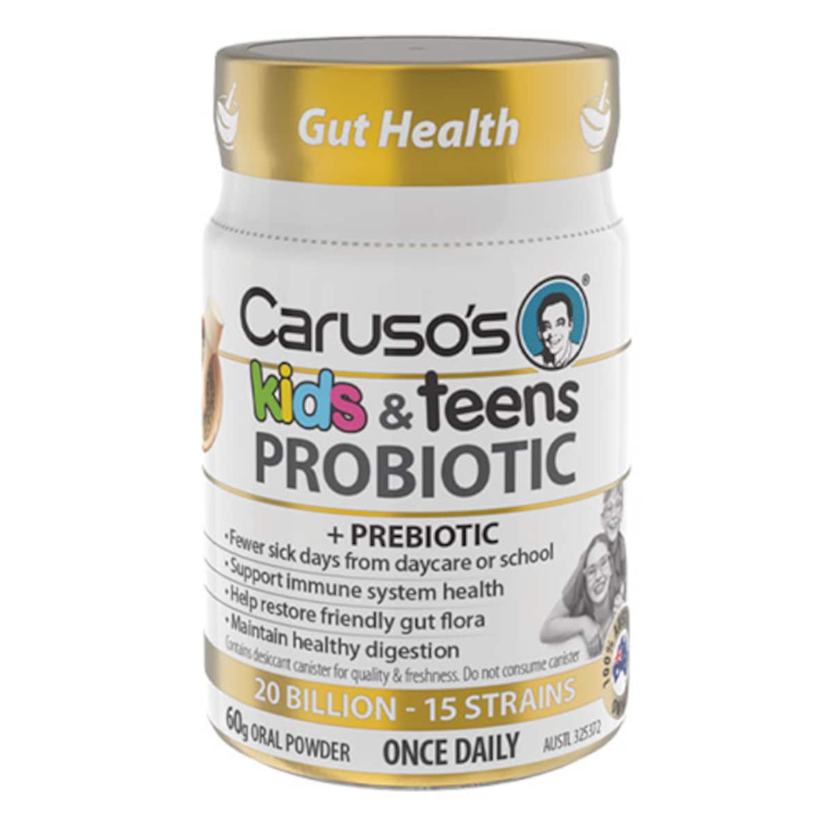 Carusos Kids & Teens Probiotic Powder 60g