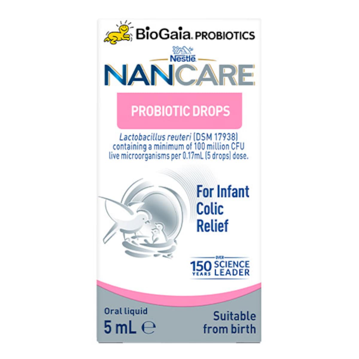 NAN CARE BioGaia Probiotic Drops for Infant Colic Relief 5ml