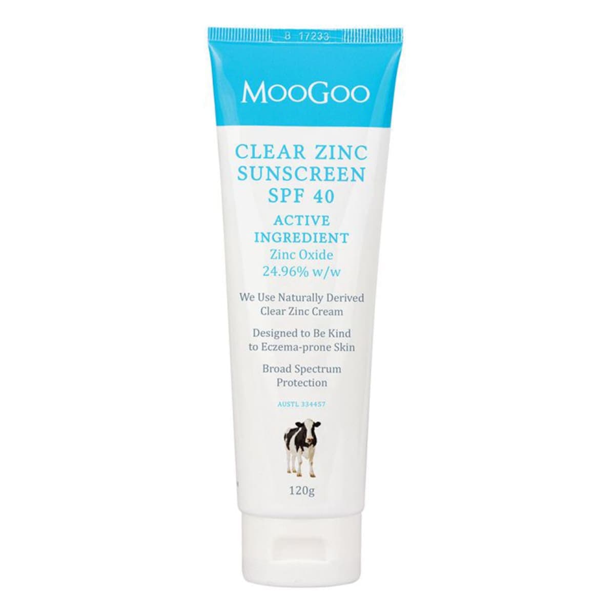 MooGoo Clear Zinc Sunscreen SPF40 120g
