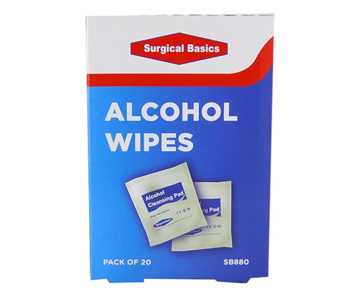Surgical Basics Alcohol Cleansing Wipes 20 Pack