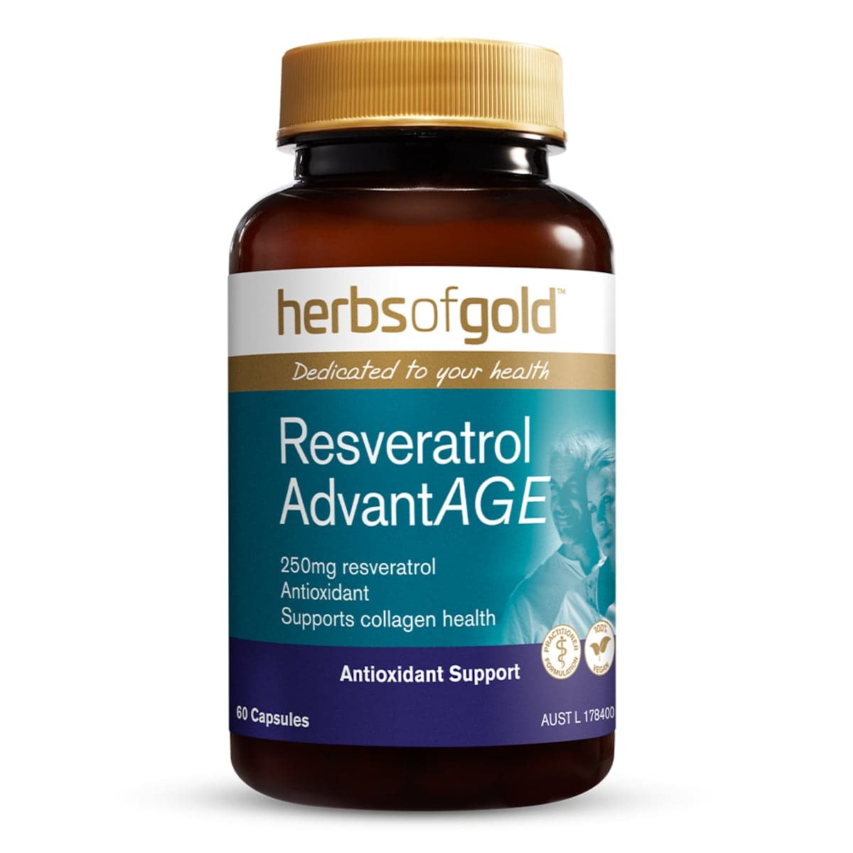 Herbs of Gold Resveratrol AdvantAGE 60 Capsules