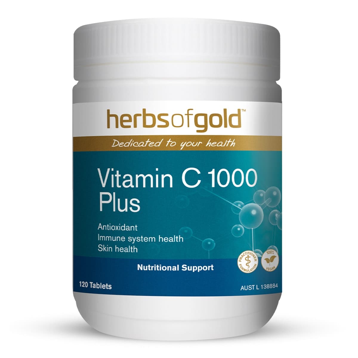 Herbs of Gold Vitamin C 1000 Plus 120 Tablets