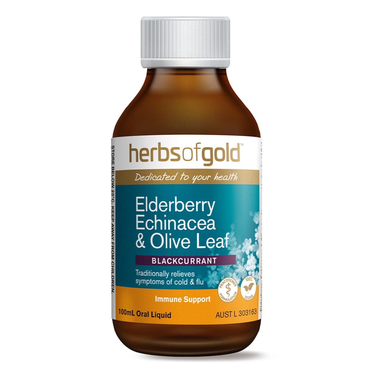 Herbs of Gold Elderberry Echinacea & Olive Leaf 100ml