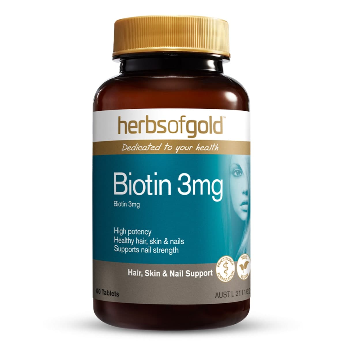 Herbs of Gold Biotin 3mg 60 Tablets