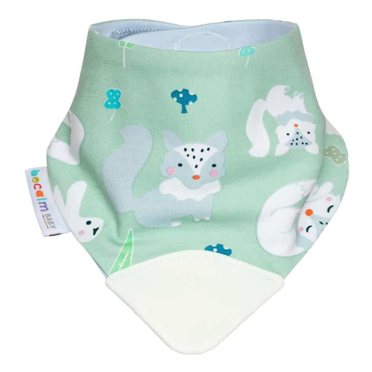 BeCalm Baby Dribble and Chew Teething Bib White Fox