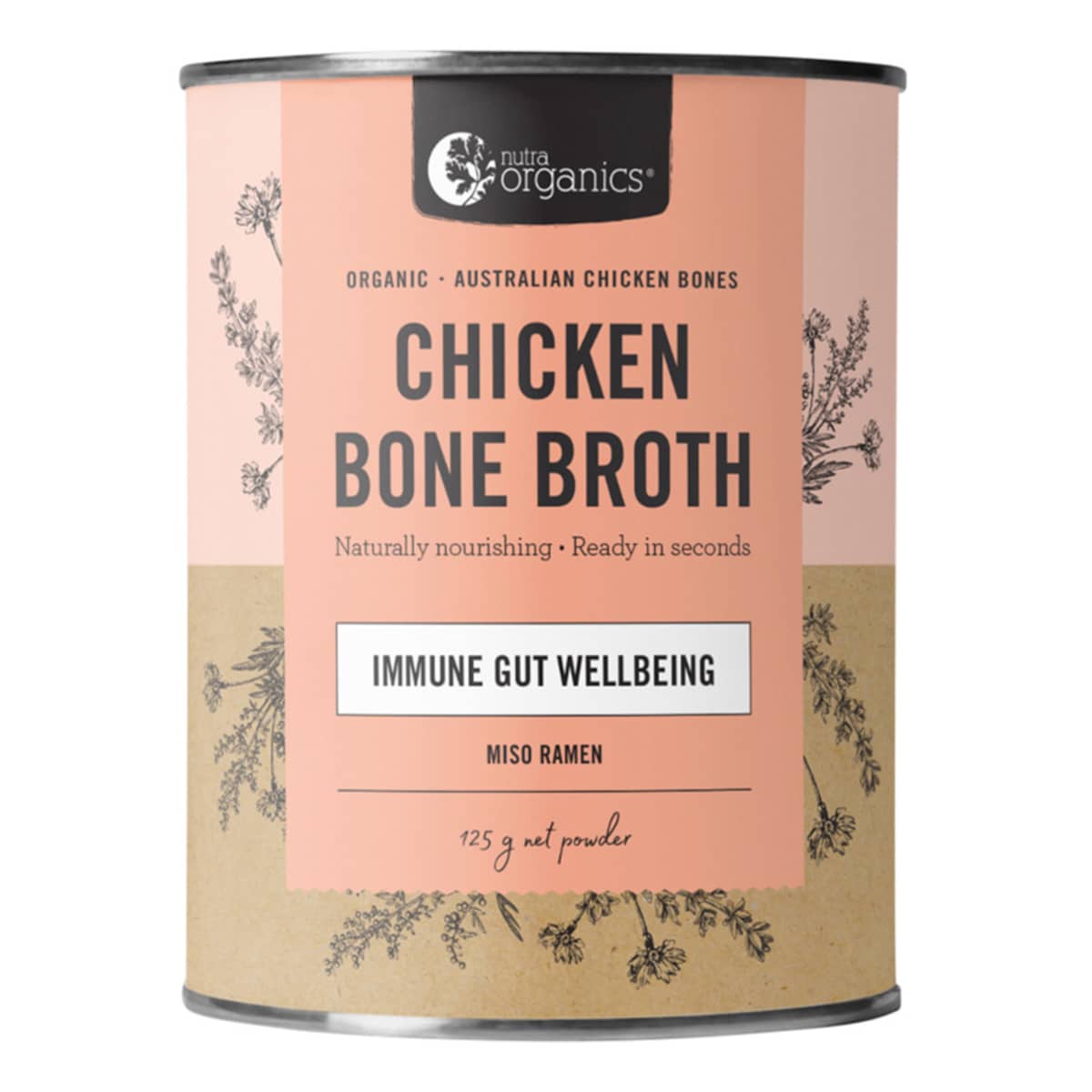Nutra Organics Chicken Bone Broth Miso Ramen 125g