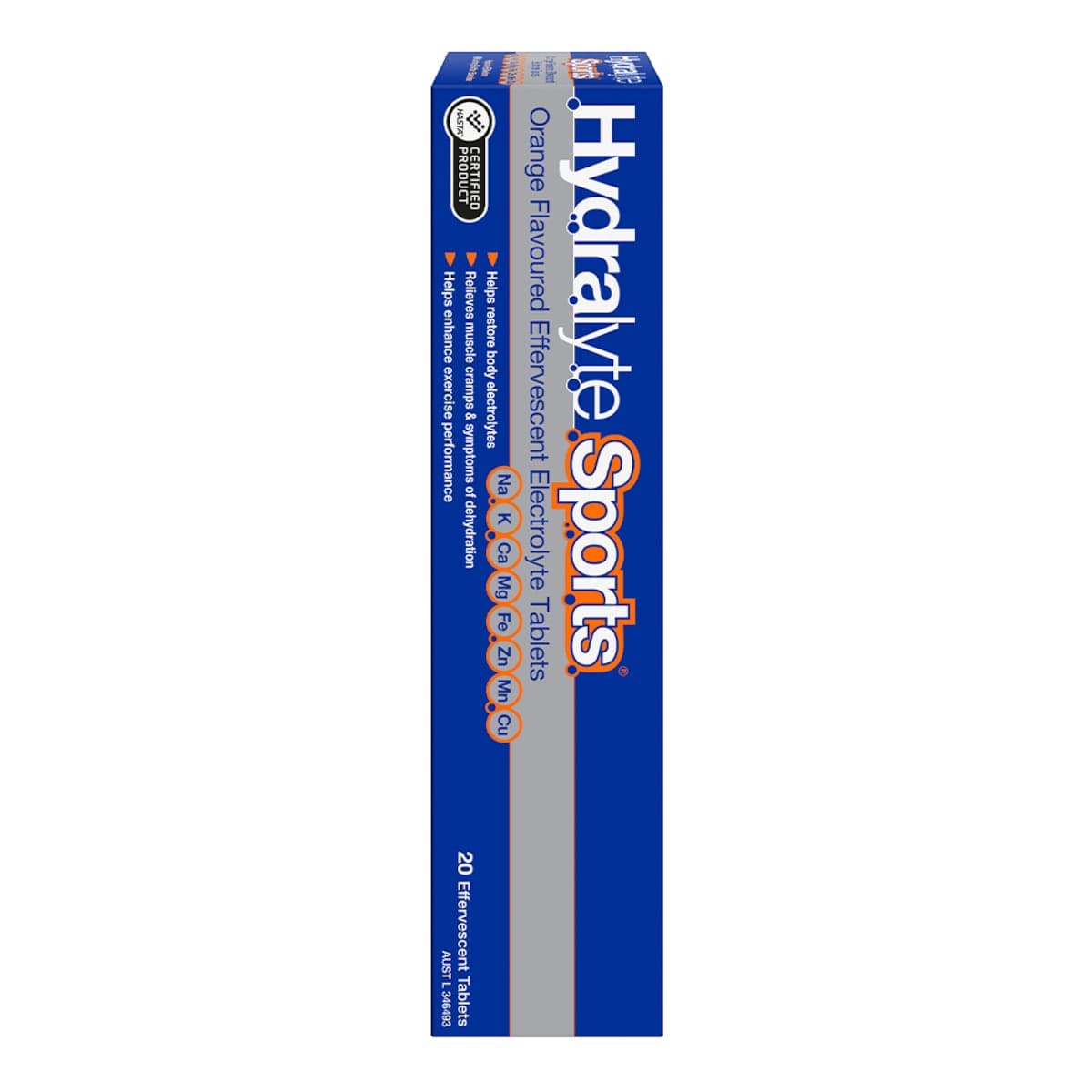 Hydralyte Sports Effervescent Electrolyte Tablets Orange 20 Pack