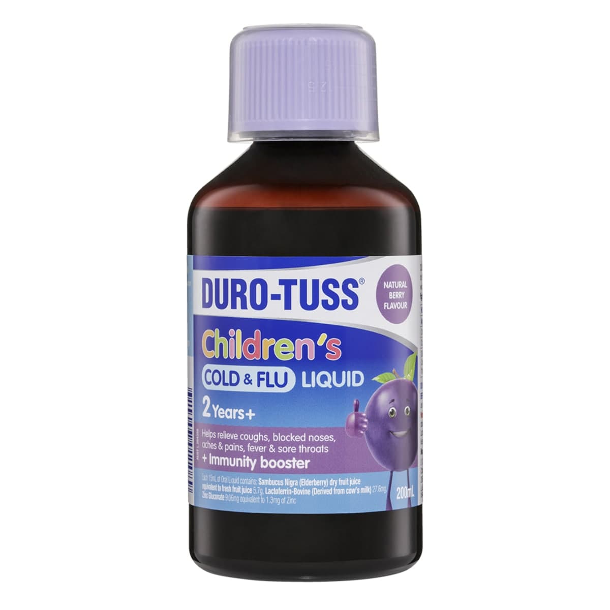 Durotuss Childrens Cold & Flu Liquid Berry 200ml