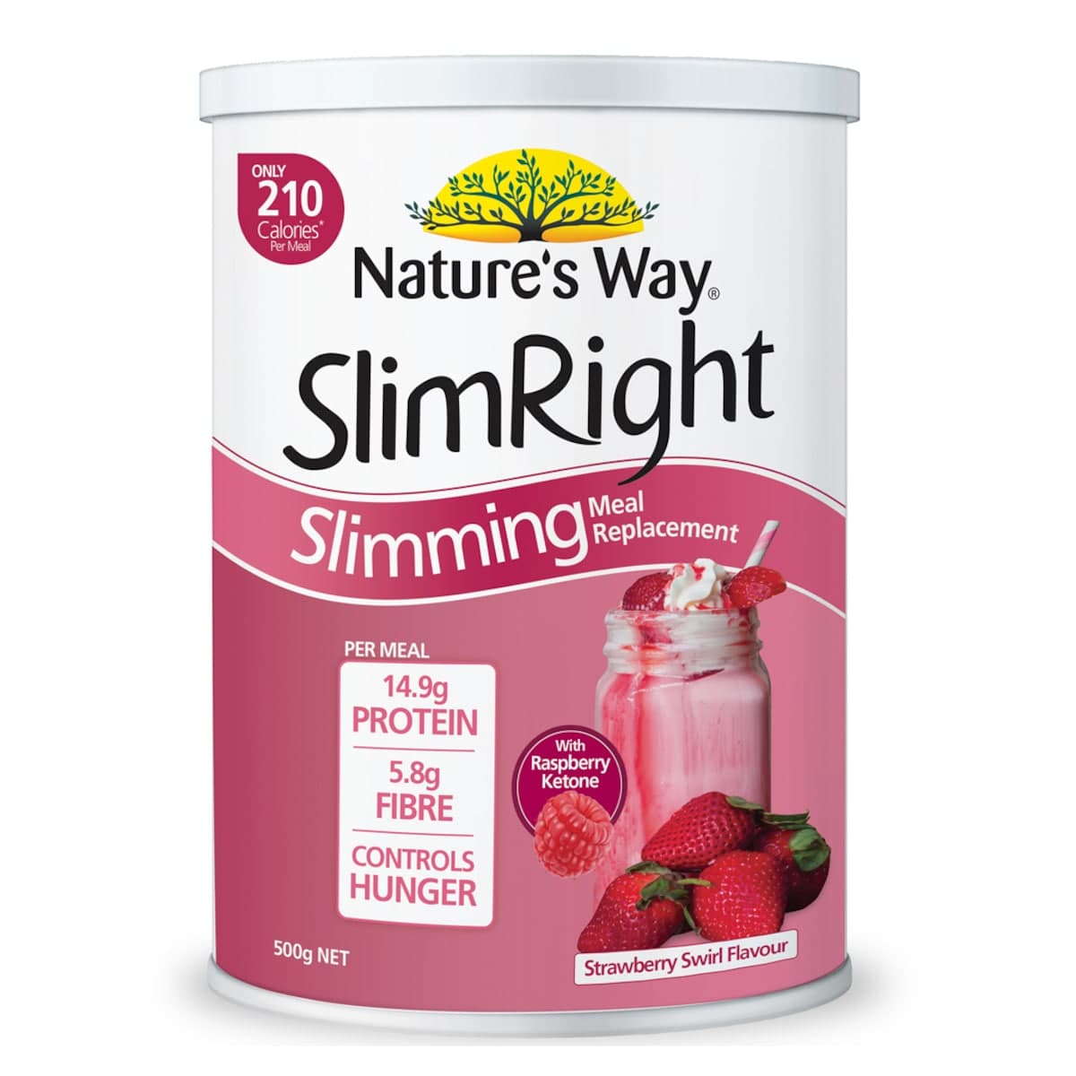 Nature's Way Slimright Slimming Meal Replacement Shake Strawberry 500g