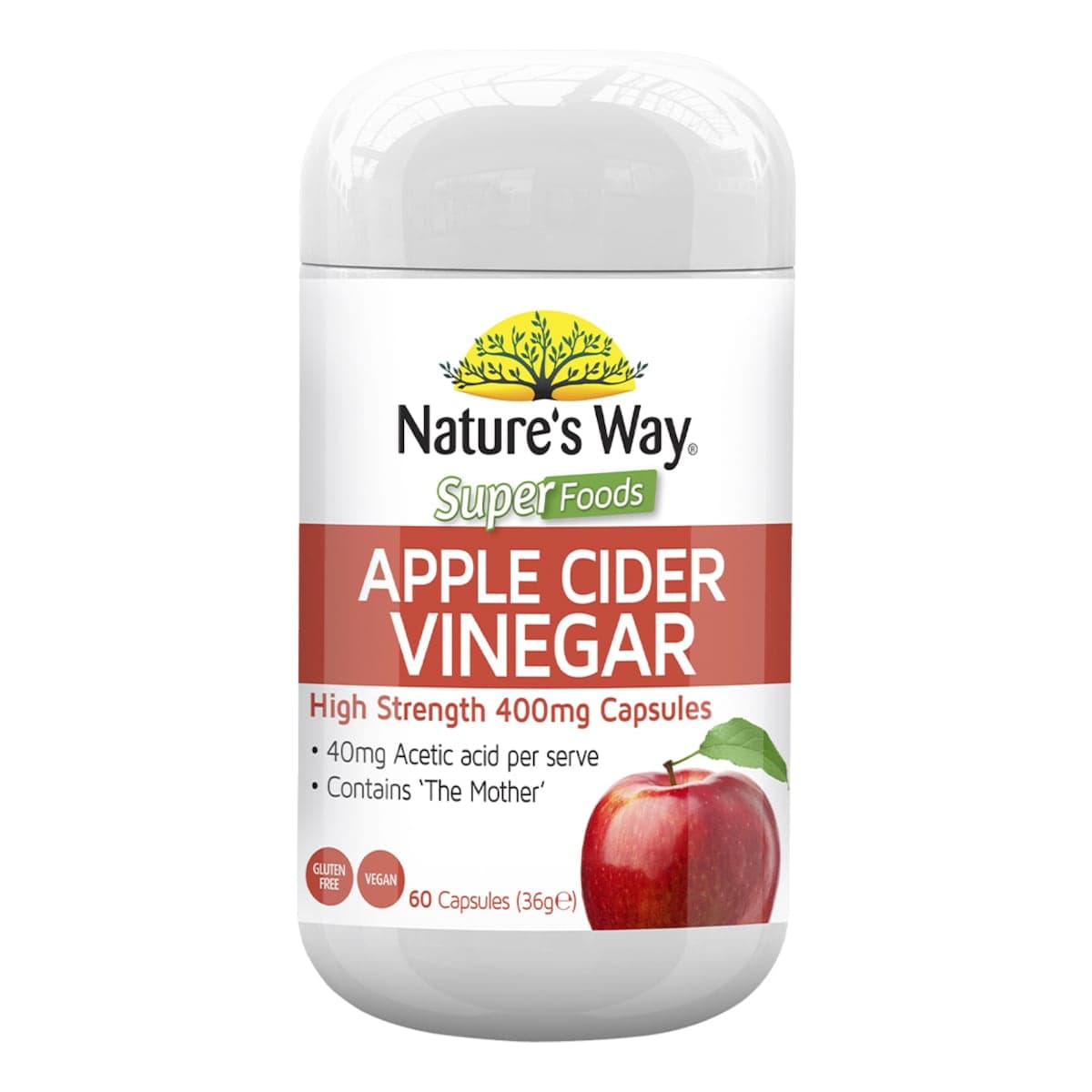 Nature's Way Superfood Apple Cider Vinegar High Strength 60 Capsules