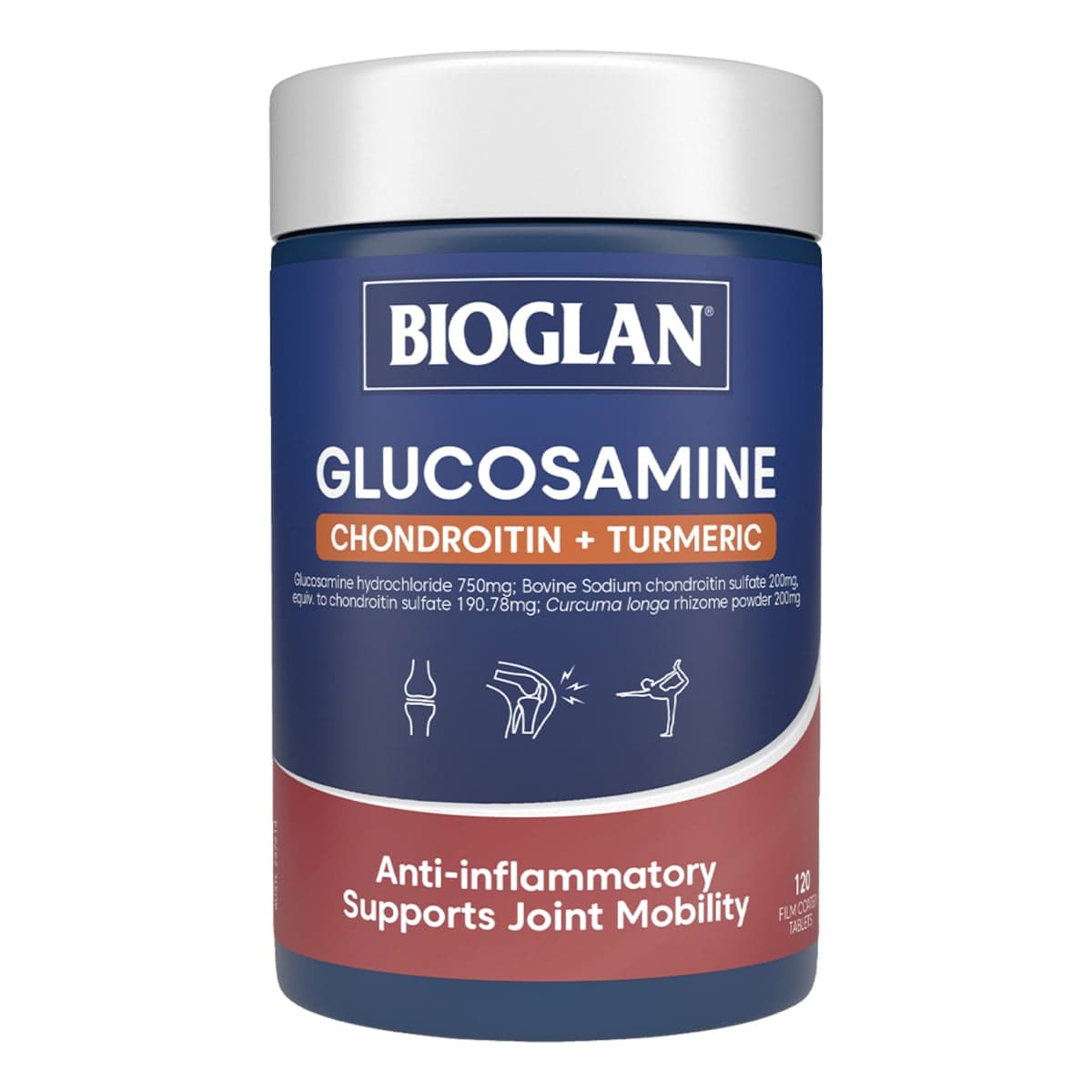 Bioglan Glucosamine Chondroitin + Turmeric 120 Tablets
