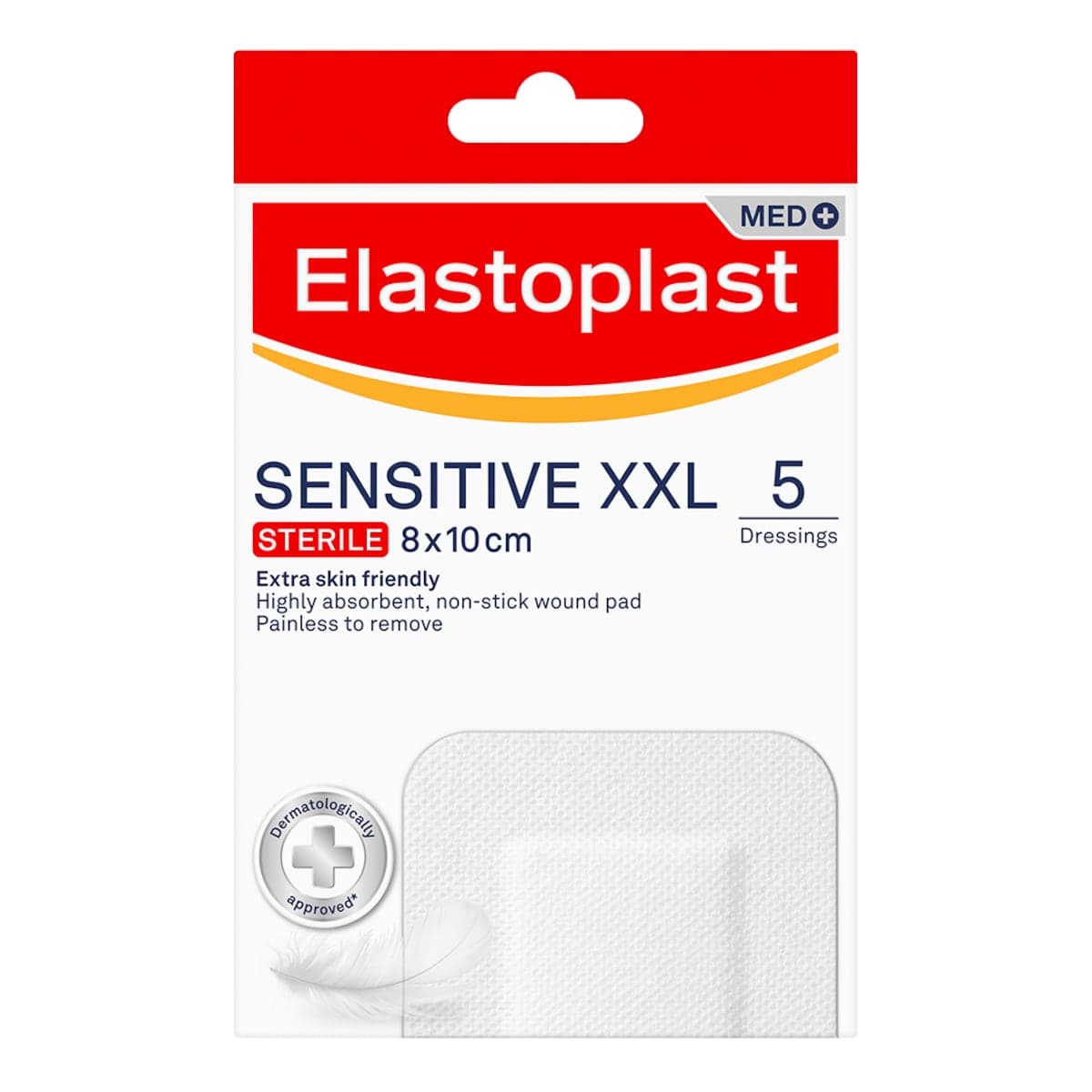 Elastoplast Sensitive Sterile Dressing XXL 8cm x 10cm 5 Pack