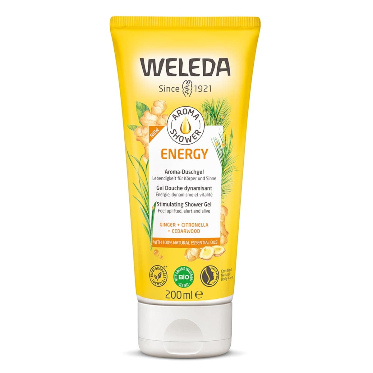 Weleda Aroma Shower Energy with Ginger Citronella & Cedarwood 200ml