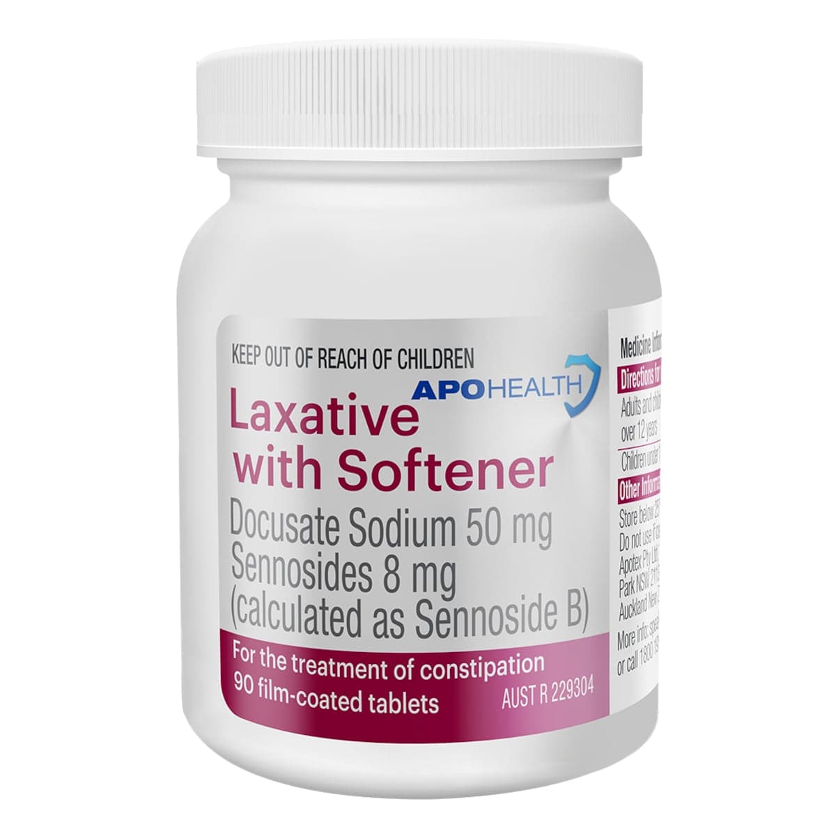 APOHEALTH Laxative with Softener 90 Tablets