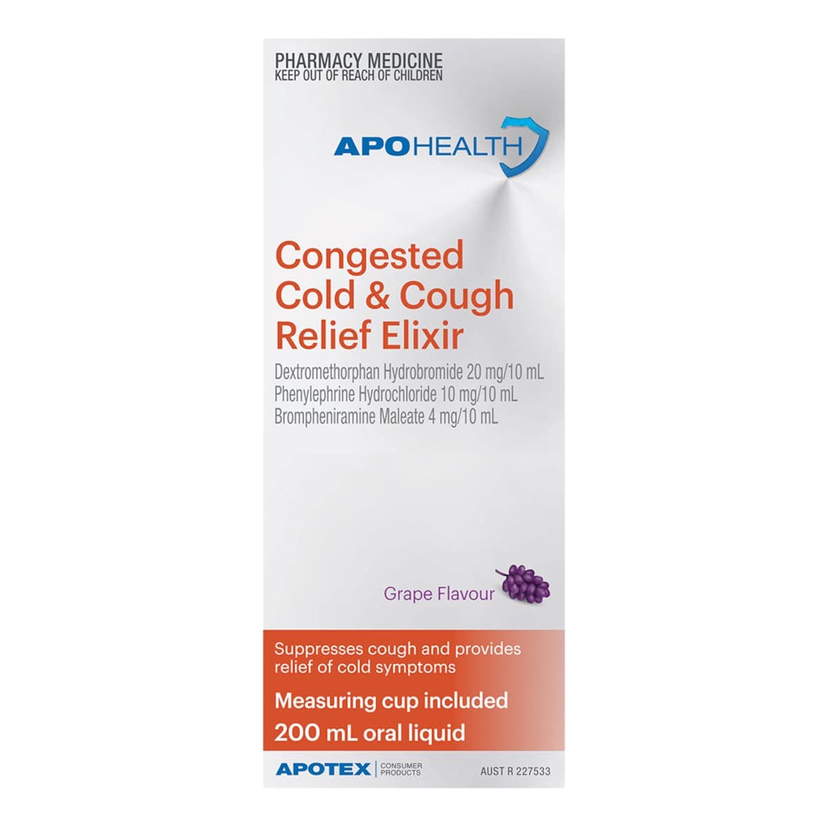 APOHEALTH Congested Cold & Cough Relief Elixir 200ml
