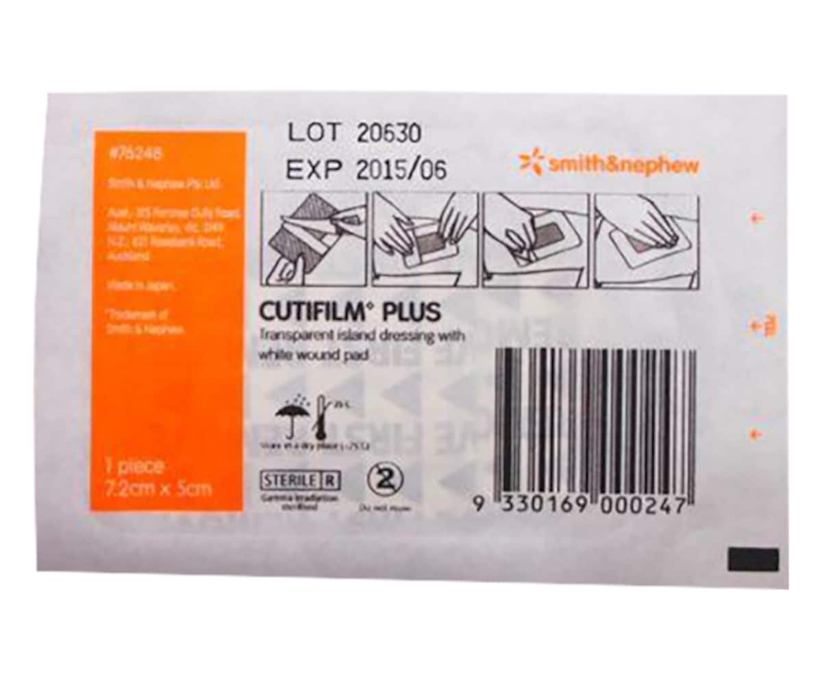 Cutifilm Plus Waterproof Dressing White 7.2cm x 5cm Single by Smith & Nephew