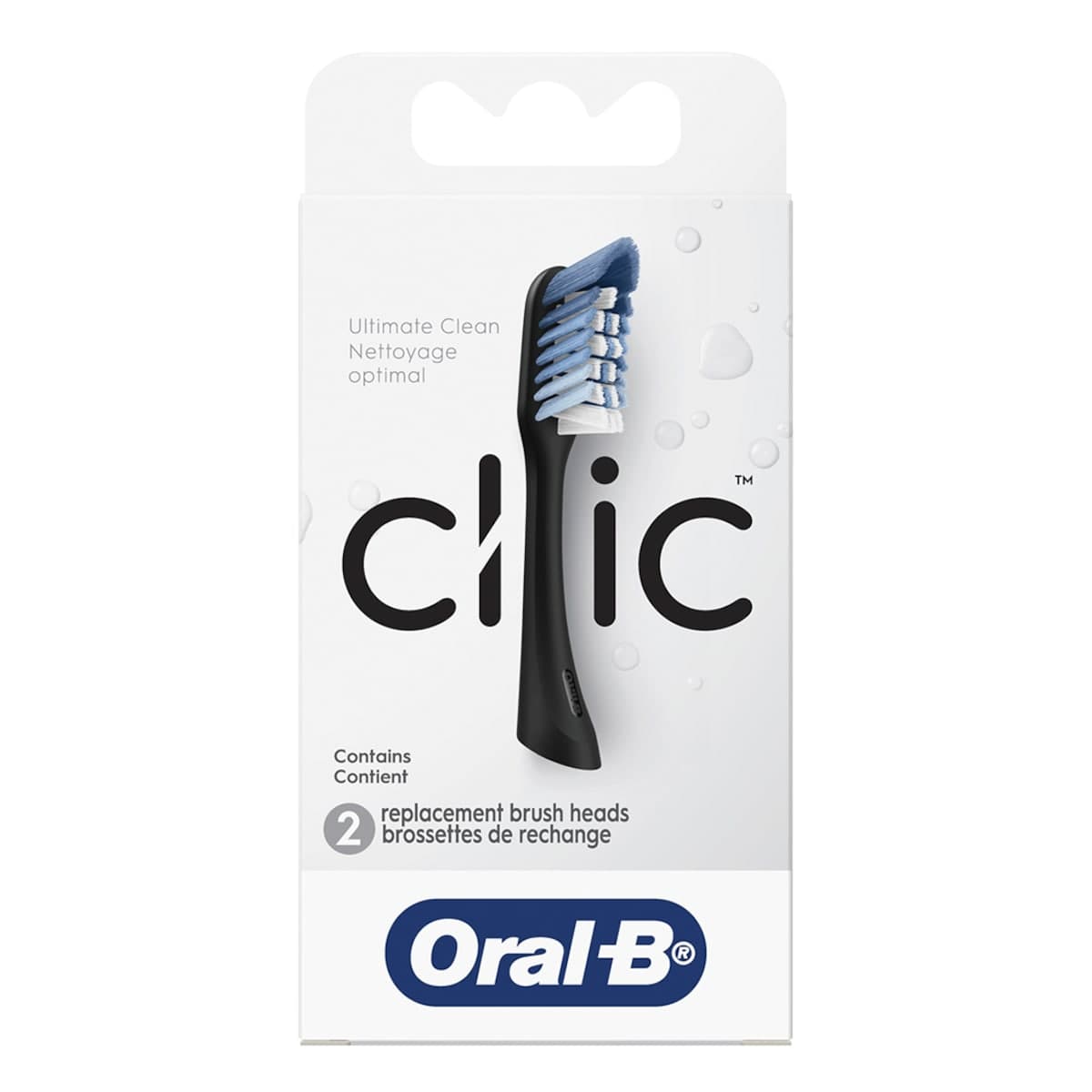 Oral B Clic Manual Toothbrush Replacement Brush Heads 2 Pack