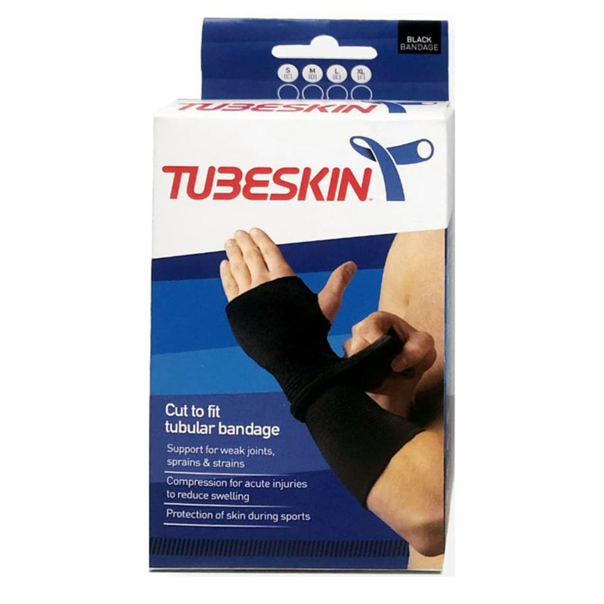 Tubeskin Black Tubular Bandage XL