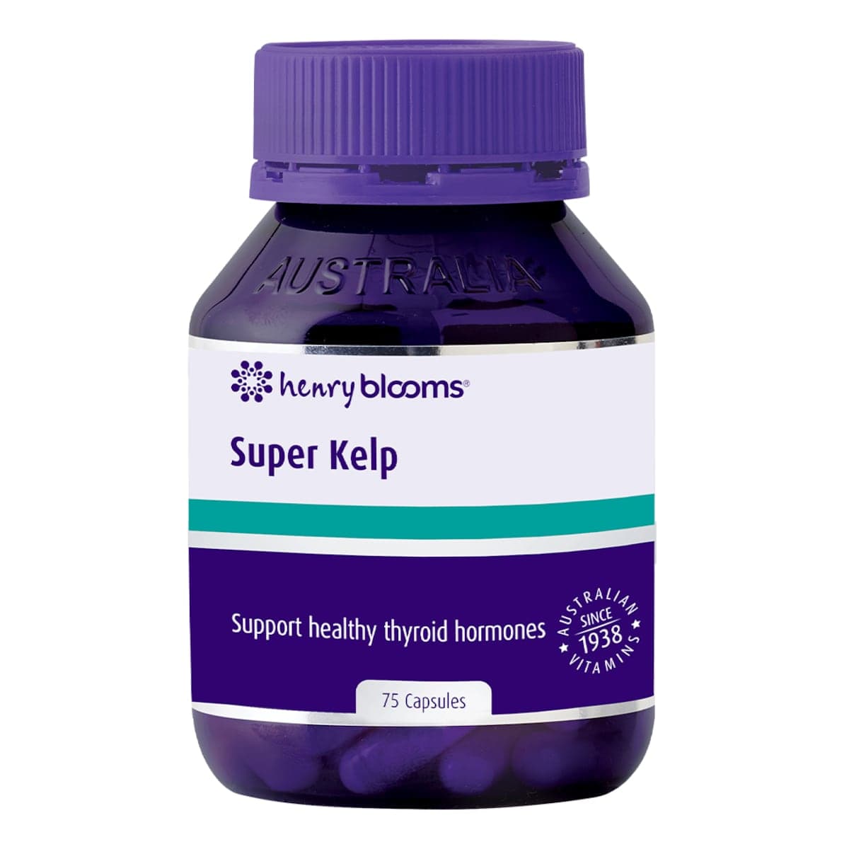 Henry Blooms Super Kelp 75 Vege Capsules