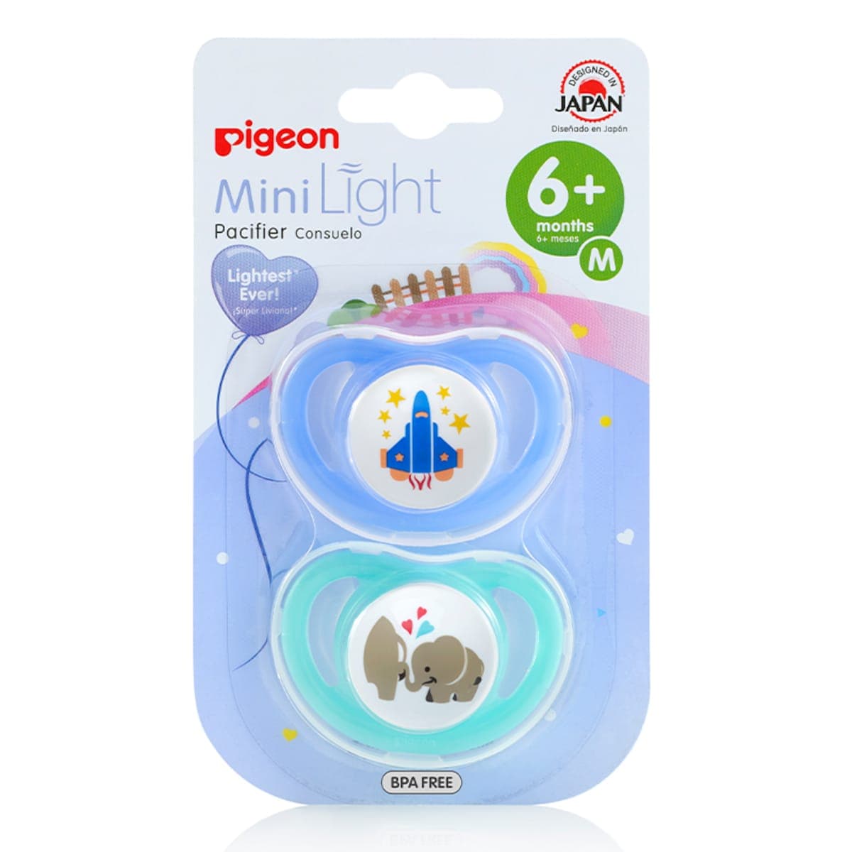 Pigeon Mini Light Pacifier Medium (6+ Months) Twin Pack Healthylife