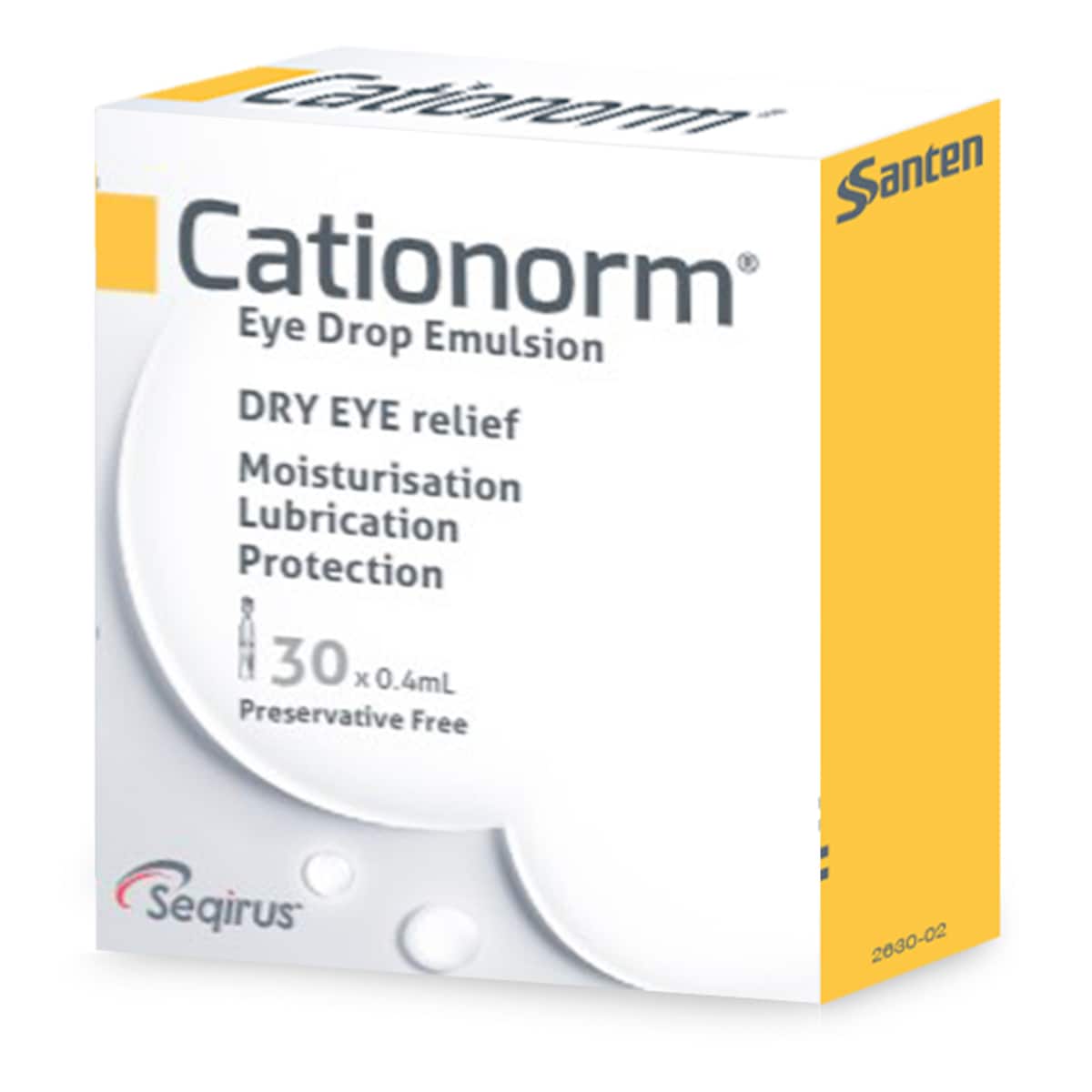 Cationorm Eye Drops Preservative Free 30 x 0.4ml Vials
