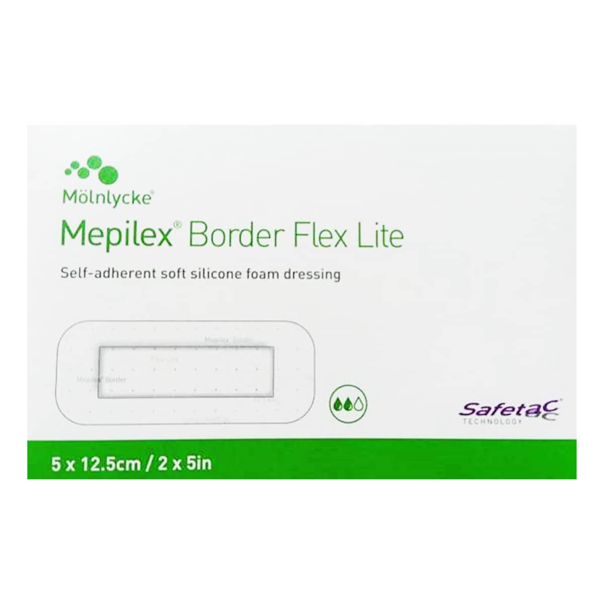 Mepilex Border Flex Lite Dressing 581100 5cm x 12.5cm 5 Pack