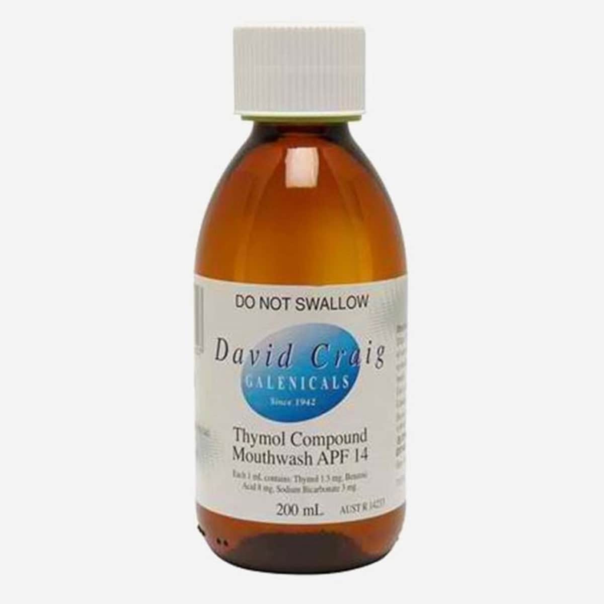 David Craig Thymol Compound Mouthwash APF14 200ml