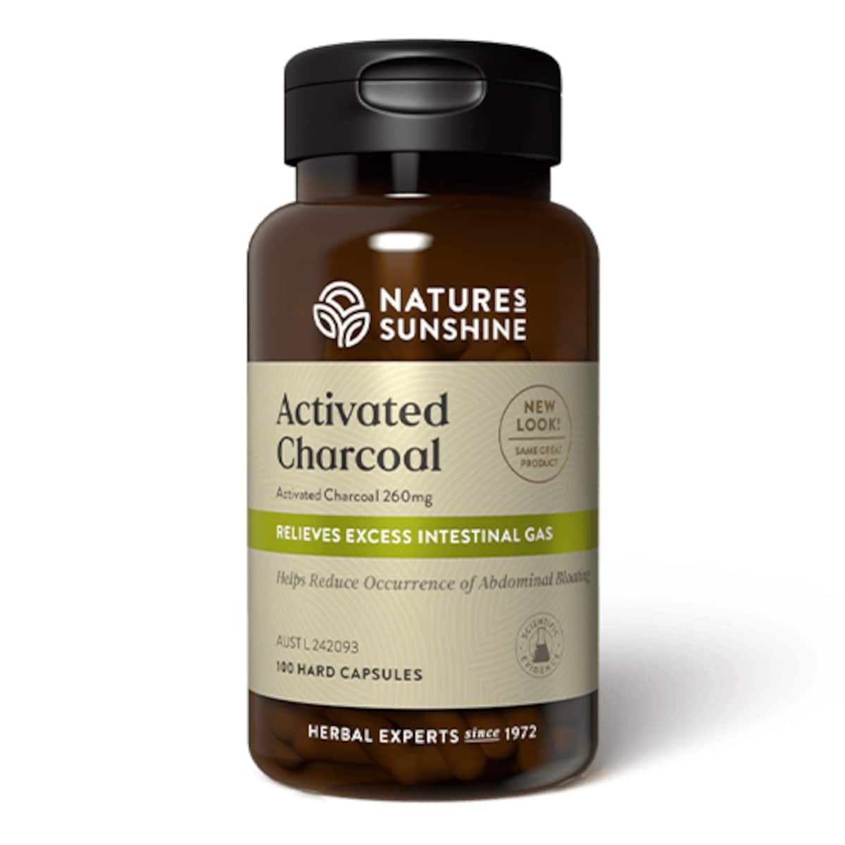 Nature's Sunshine Activated Charcoal 100 Capsules